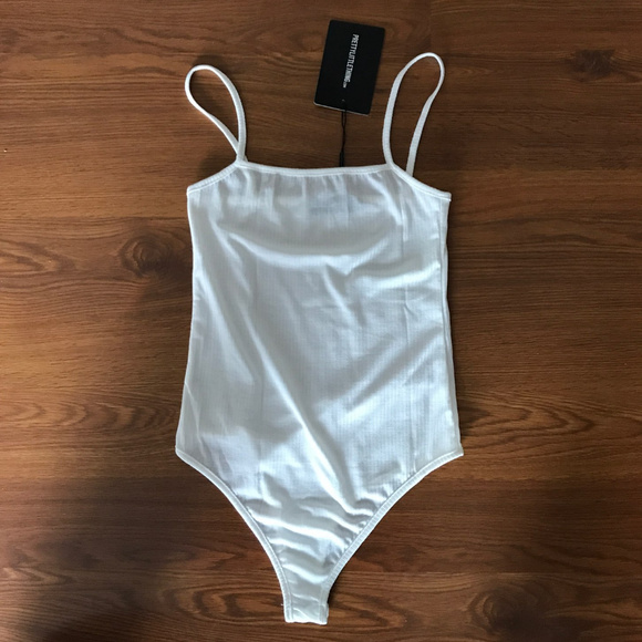 ⭐️ sale White Ribbed Bodysuit NWT - Picture 4 of 6